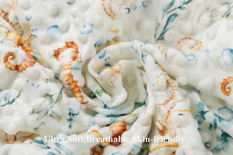 Bilokonda Dot Nursing Pillow Cover Set 2 Pack Nursing Pillow Slipcovers, Ultra Soft Compatible with Boppy Pillow,Standard Pillow for Baby Boy Girl Blue, Seahorse - Image 3